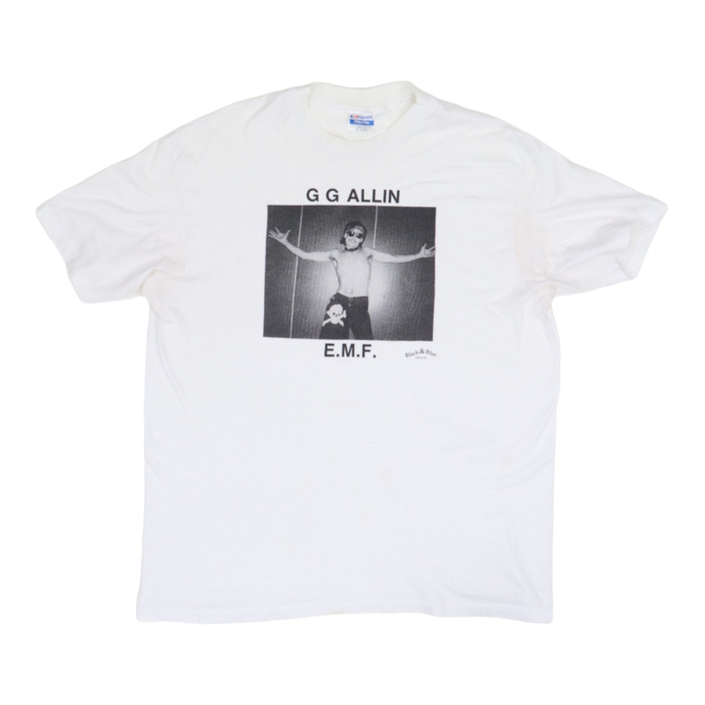 1988 GG Allin EMF Black & Blue Records Promo Shirt