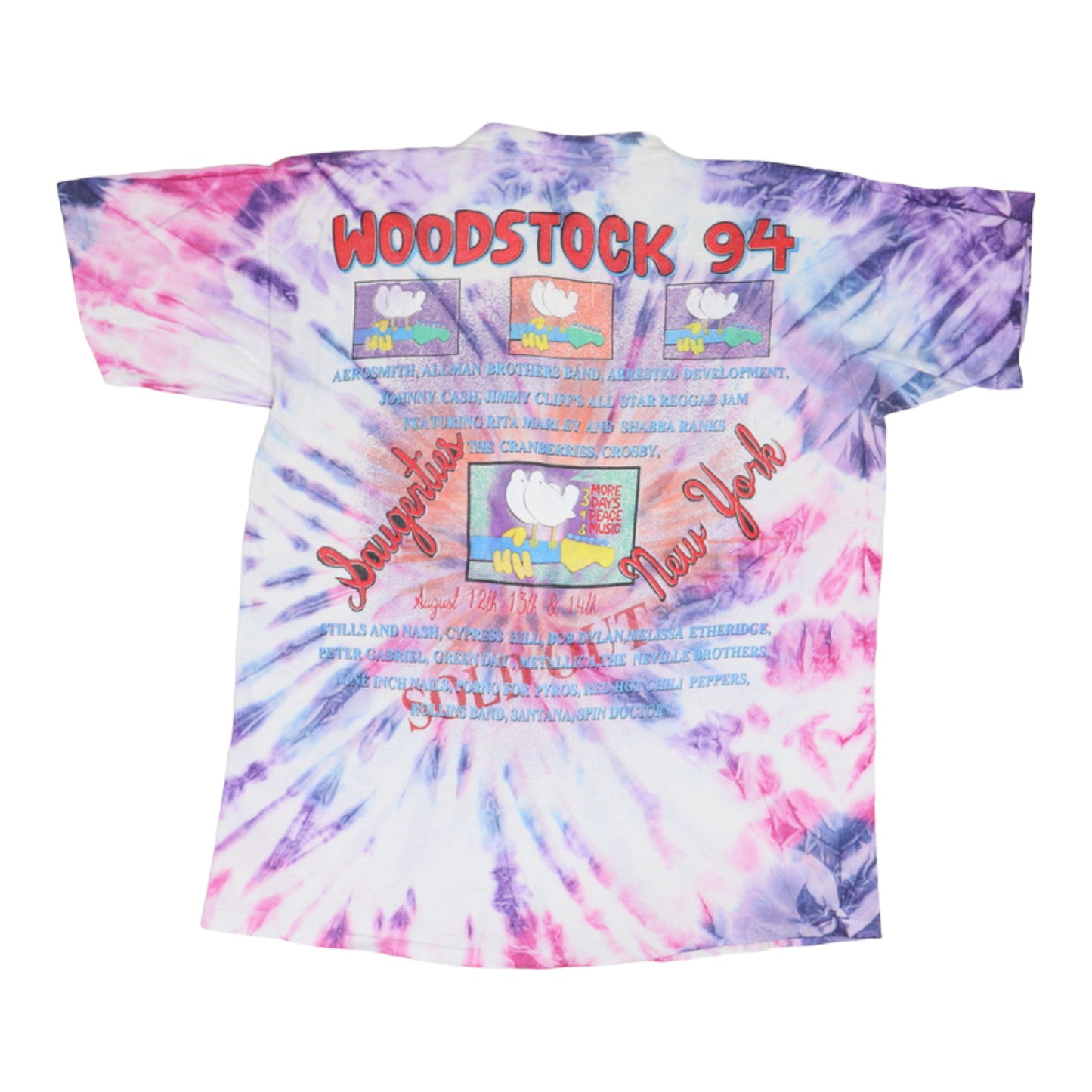 1994 Woodstock 25th Anniversary Concert Tie Dye Shirt