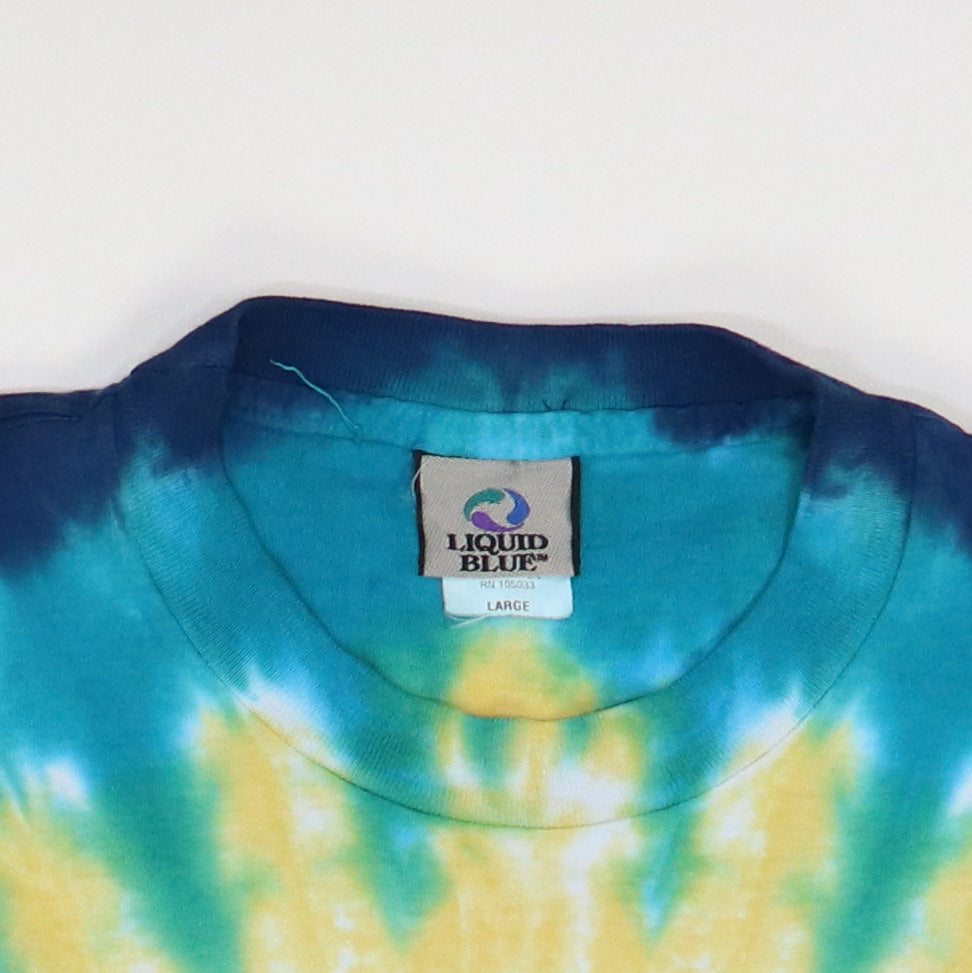 1998 Grateful Dead Saint Stephen Liquid Blue Tie Dye Shirt