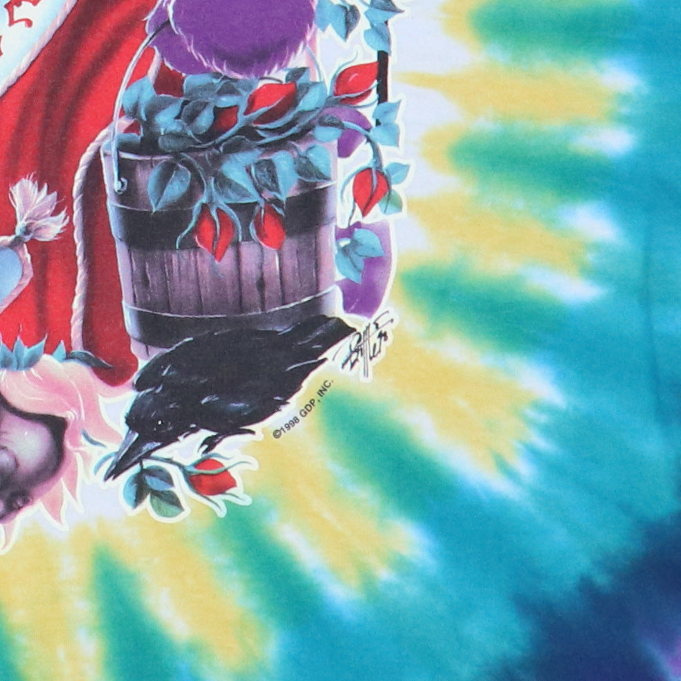 1998 Grateful Dead Saint Stephen Liquid Blue Tie Dye Shirt
