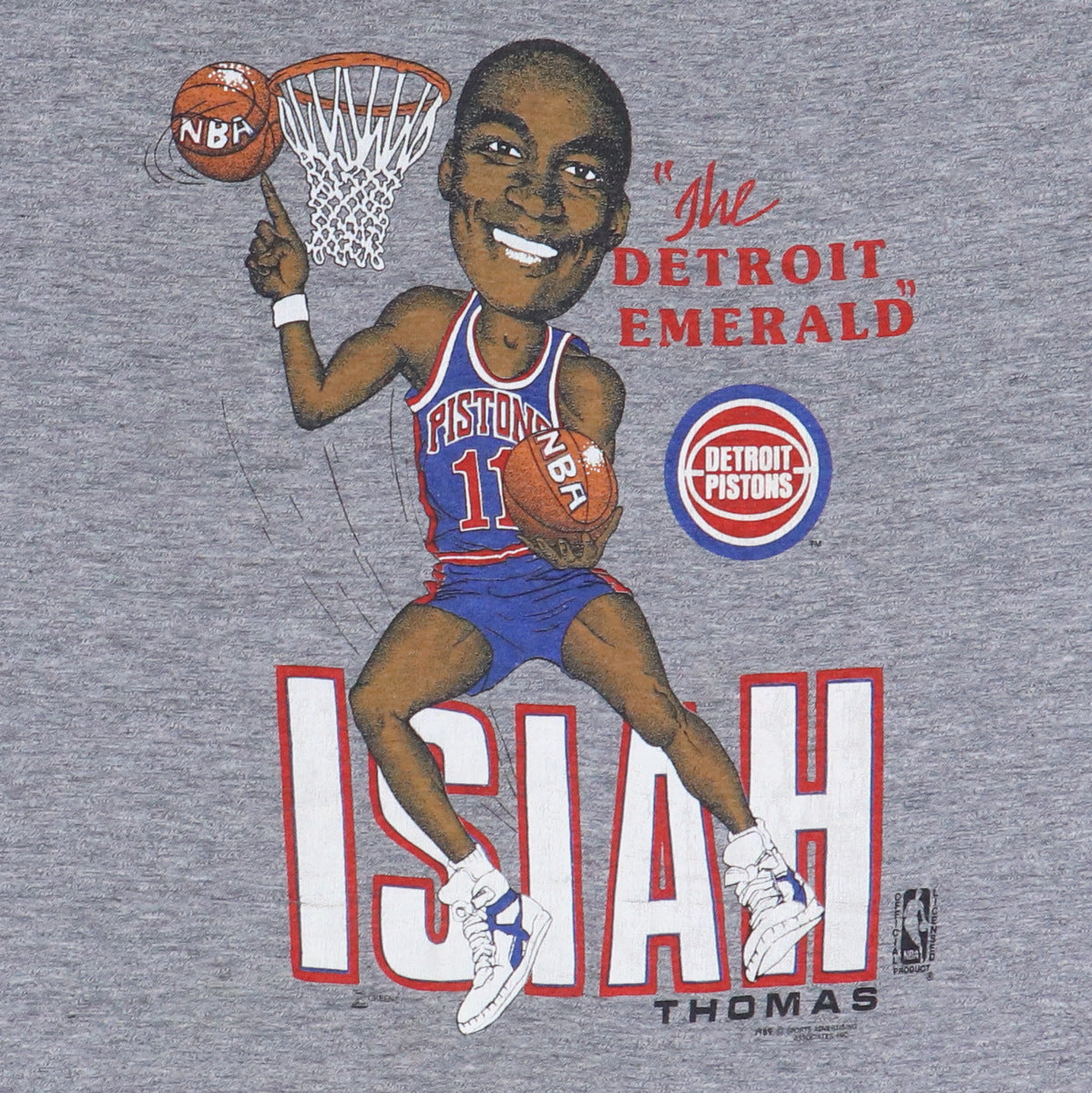 1989 Isiah Thomas The Detroit Emerald Pistons NBA Shirt