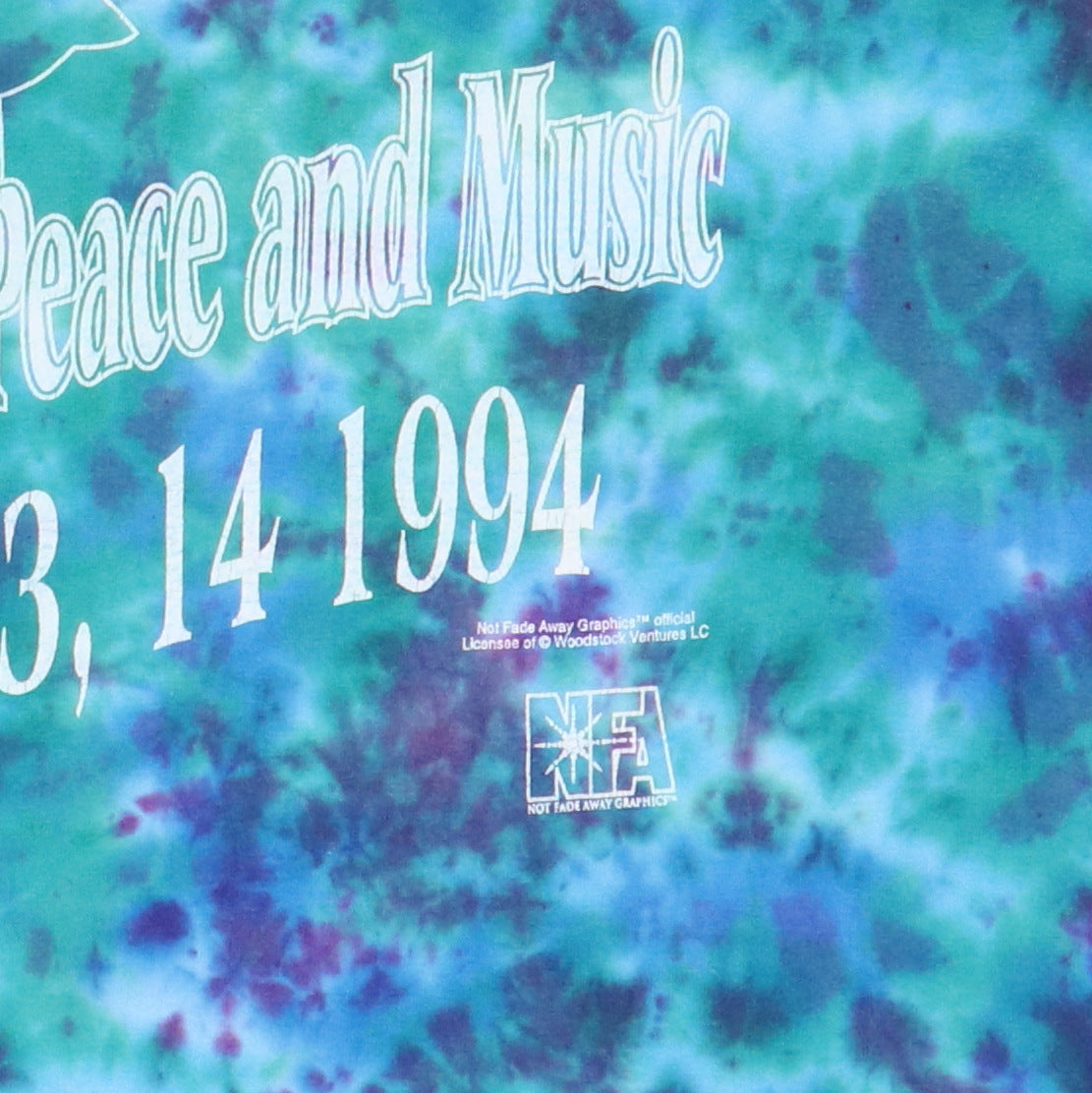 1994 Woodstock Music And Art Fair Concert Tie Dye Shirt