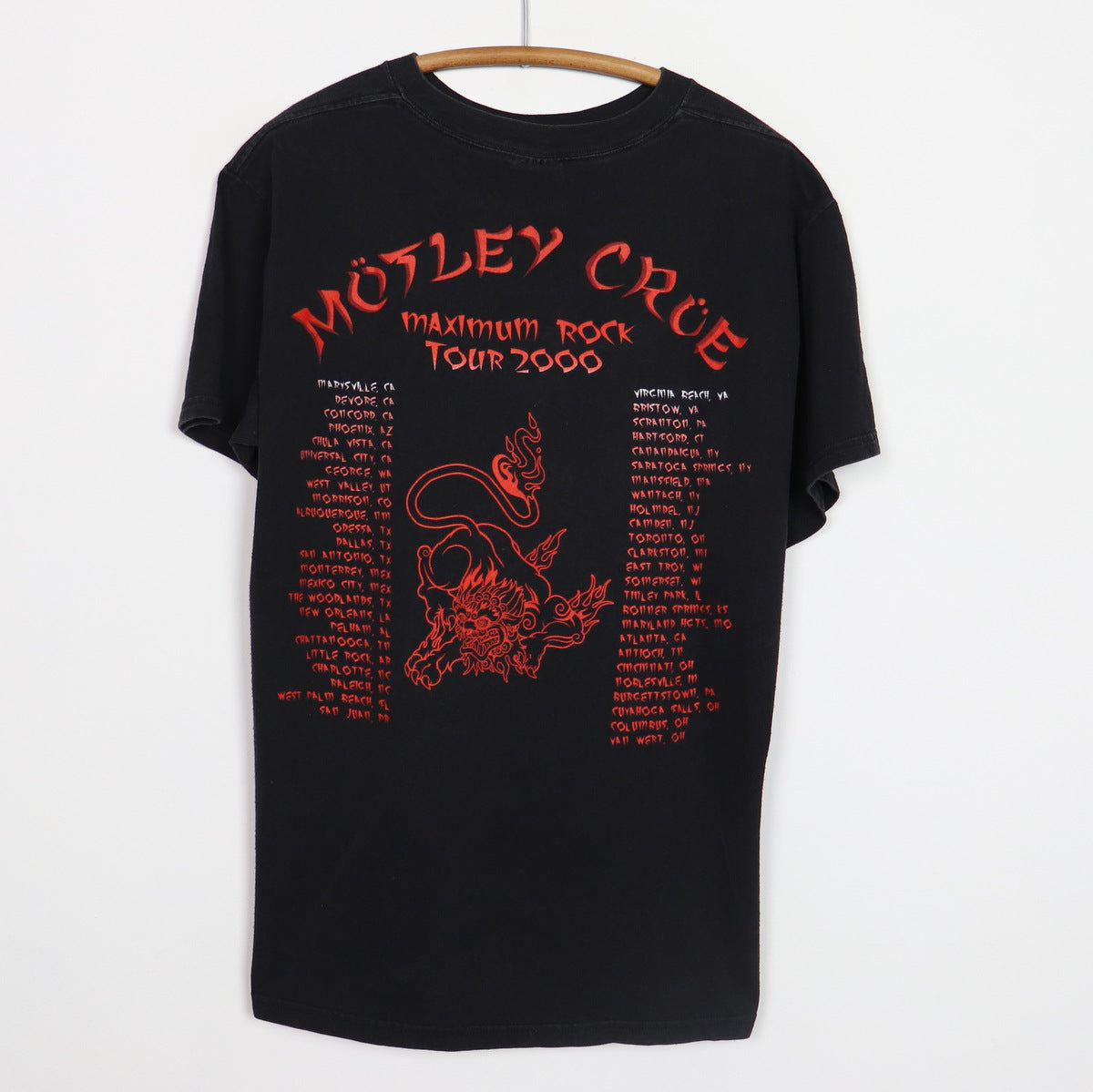 2000 Motley Crue New Tattoo Tour Shirt