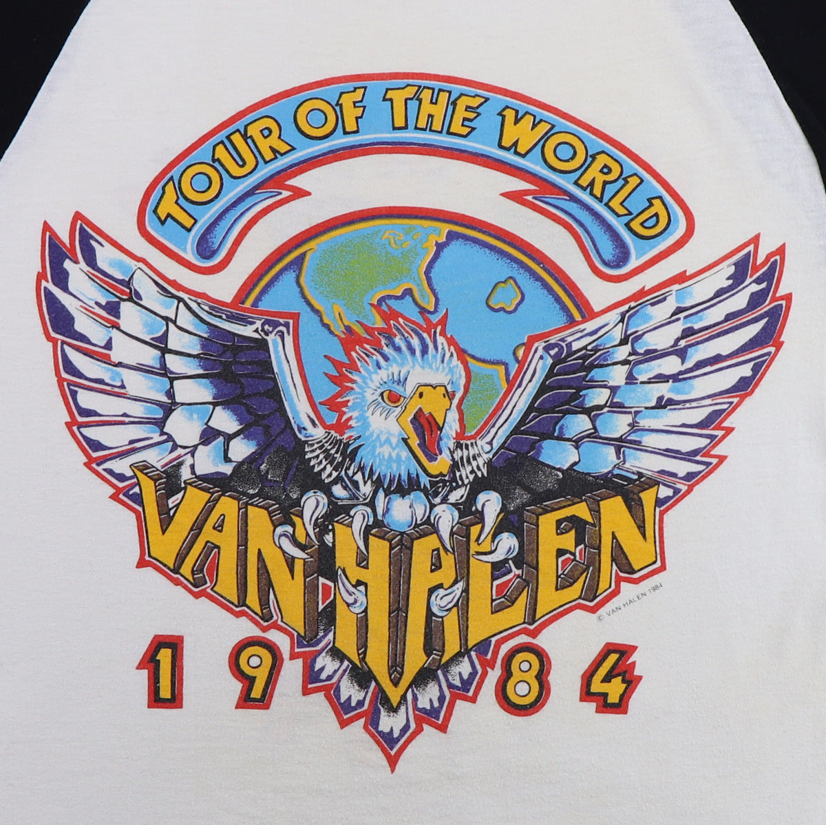 1984 Van Halen Tour Of The World Jersey Shirt