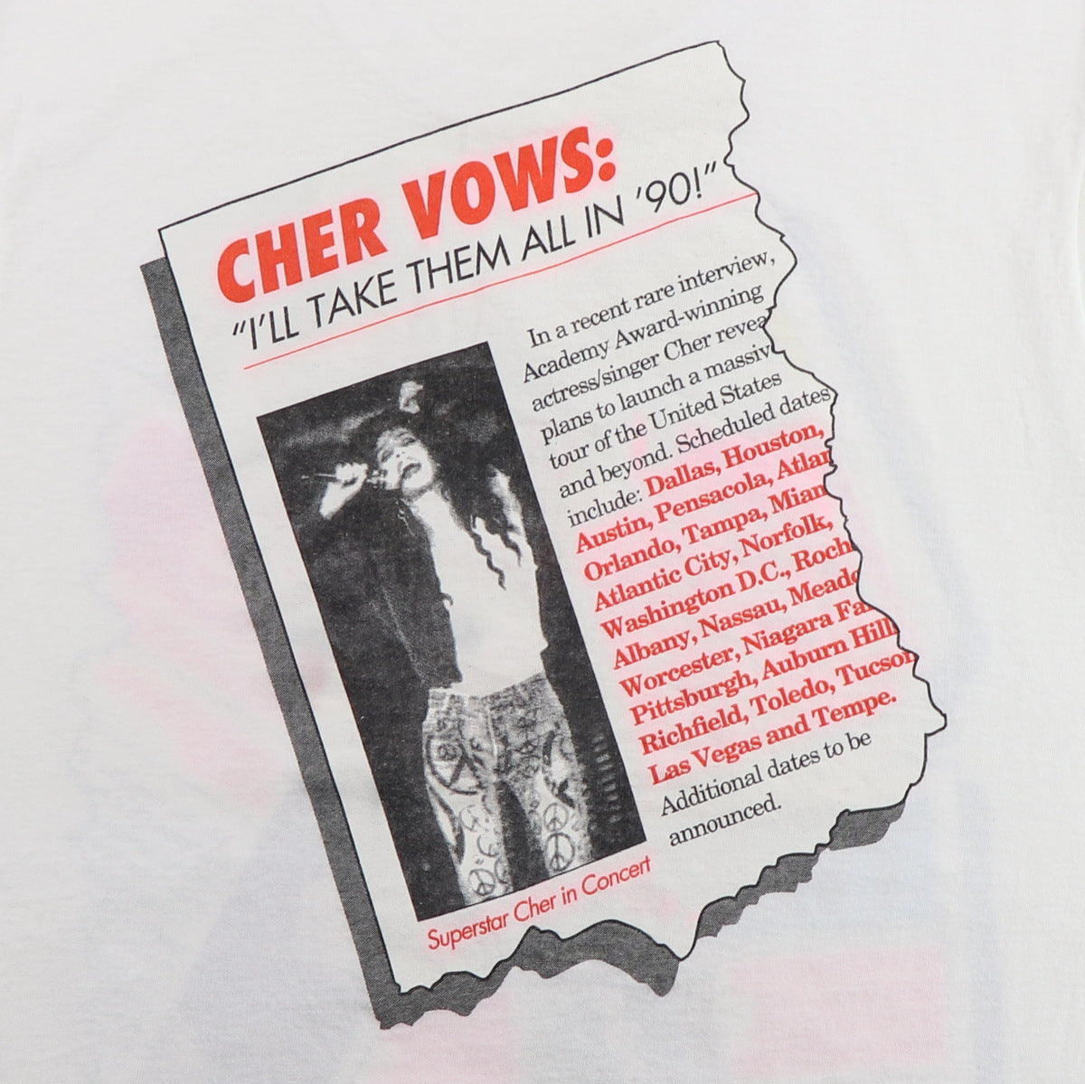 1990 Cher Irrational Enquirer Shirt