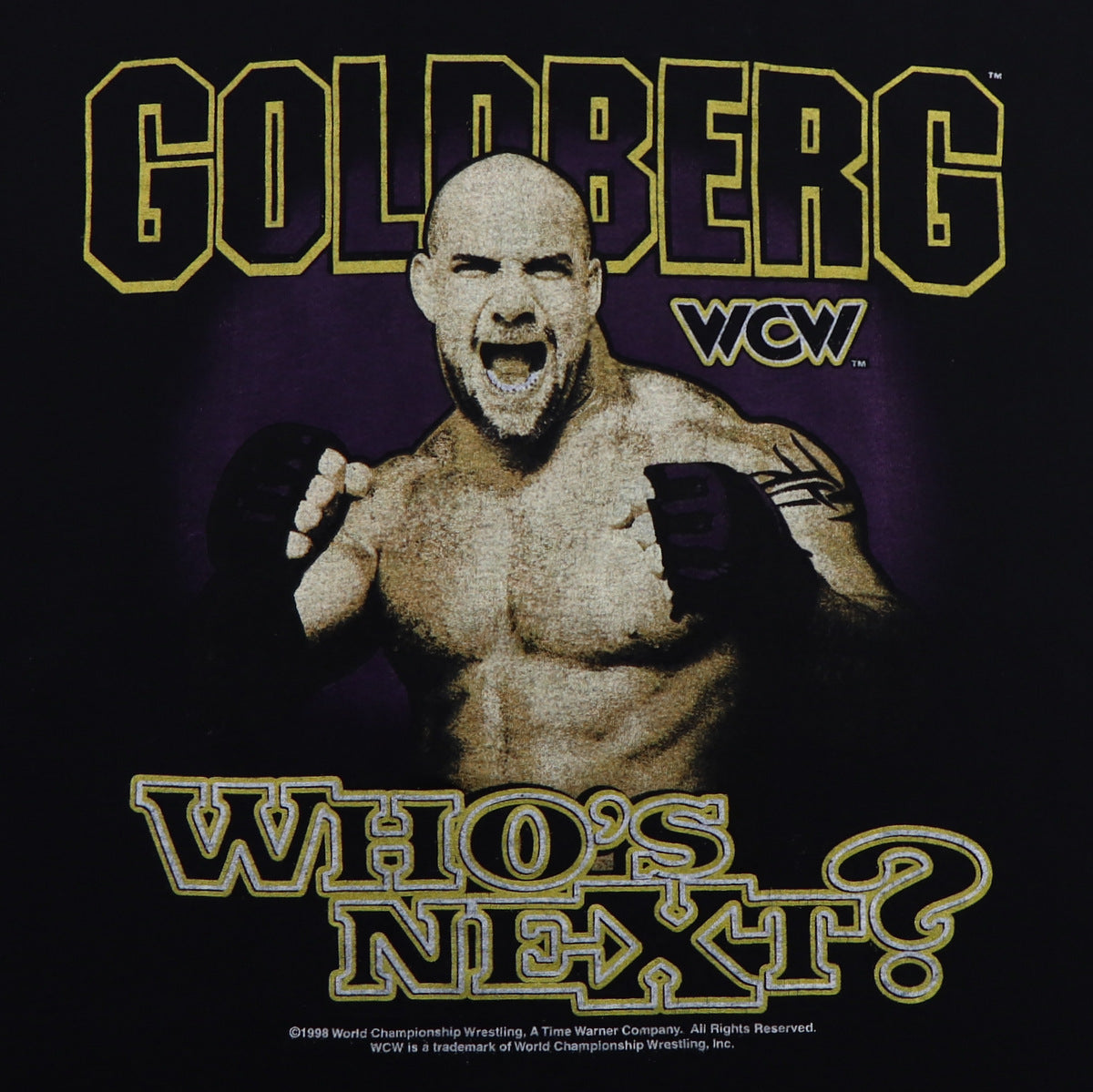 1998 Goldberg Who's Next WCW Shirt