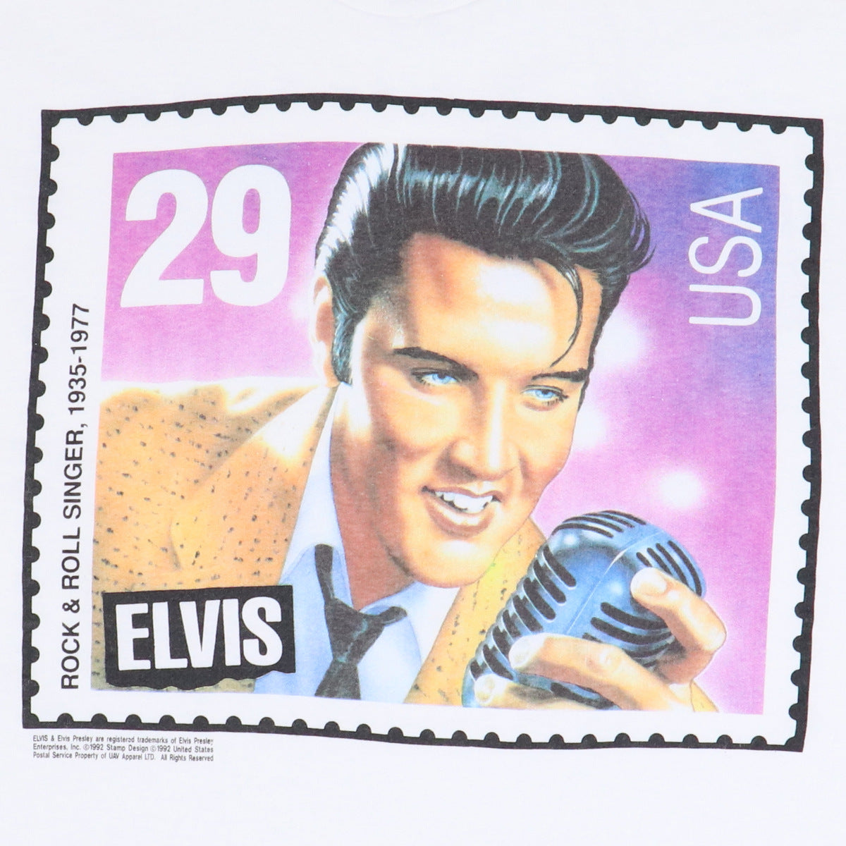 1992 Elvis Presley United States Postage Stamp Shirt