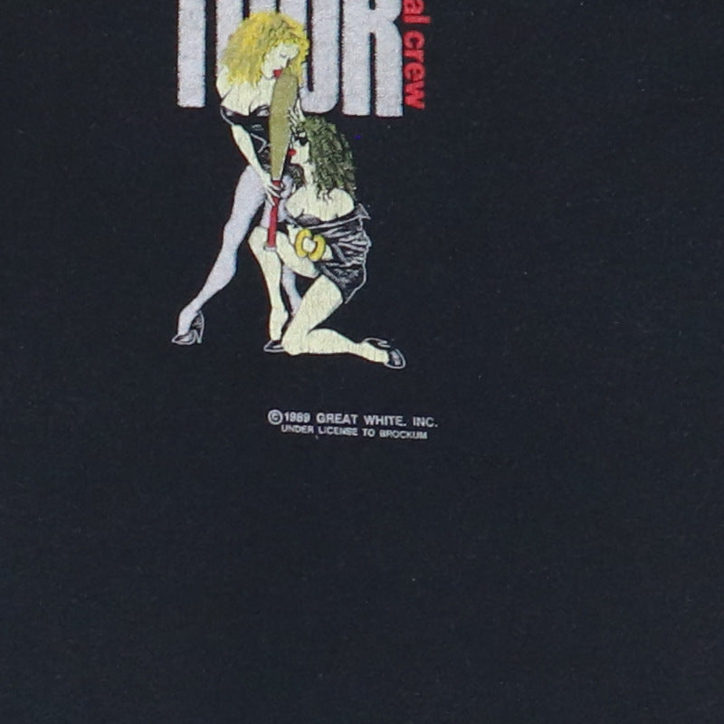 1989 Great White Double Header Tour Crew Shirt