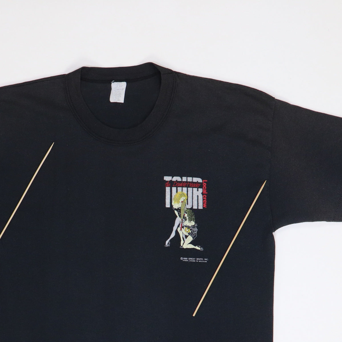 1989 Great White Double Header Tour Crew Shirt