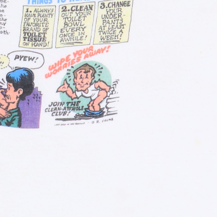 1980s Robert Crumb Tommy Toilet Wipe Your Ass Shirt