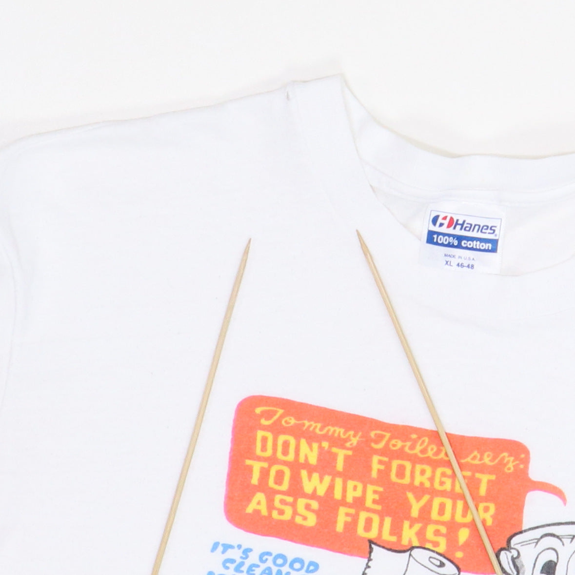 1980s Robert Crumb Tommy Toilet Wipe Your Ass Shirt