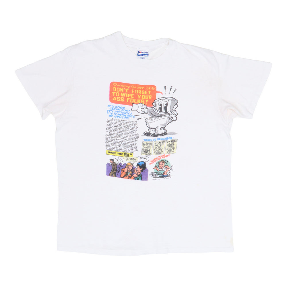1980s Robert Crumb Tommy Toilet Wipe Your Ass Shirt