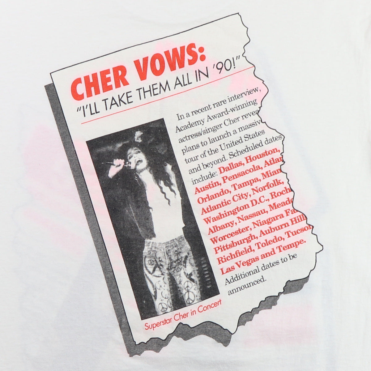 1990 Cher Irrational Enquirer Shirt