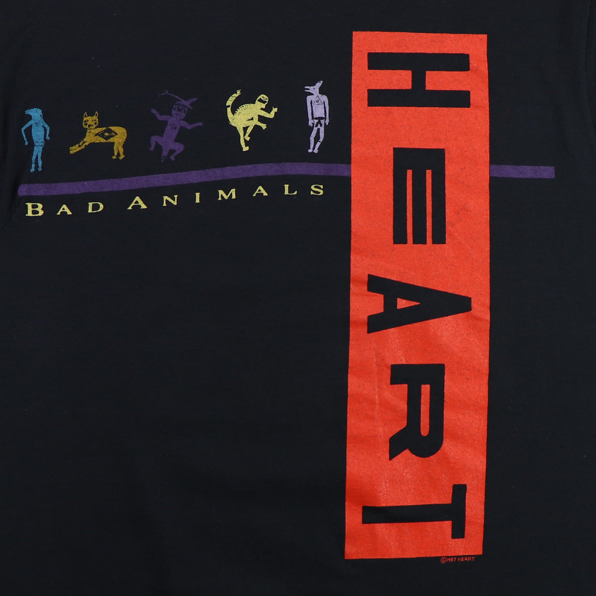 1987 Heart Bad Animals World Tour Shirt