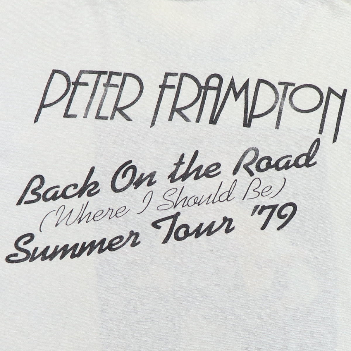 1979 Peter Frampton Back On The Road Summer Tour Shirt