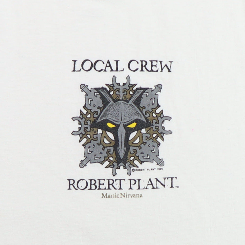1990 Robert Plant Manic Nirvana Local Crew Concert Shirt
