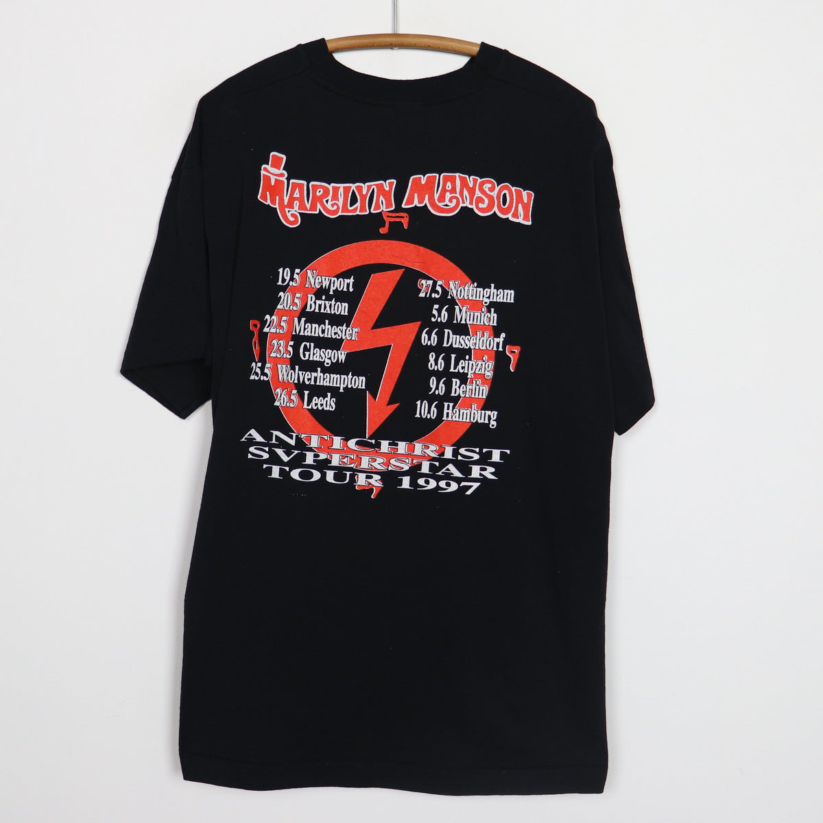 1997 Marilyn Manson Antichrist Superstar Euro Tour Shirt