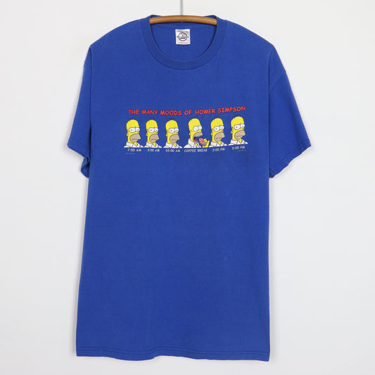 2001 The Simpsons Many Moods Of Homer Simpson Shirt