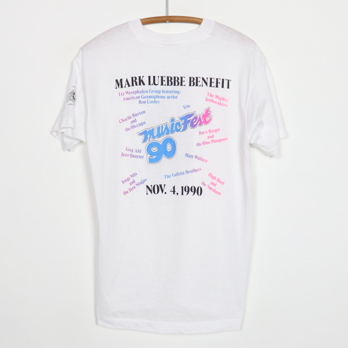 1990 Heart Treble Clef Mark Luebbe Benefit Shirt