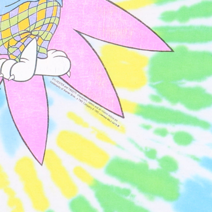 1993 Sylvester And Tweety Warner Brothers Tie Dye Shirt