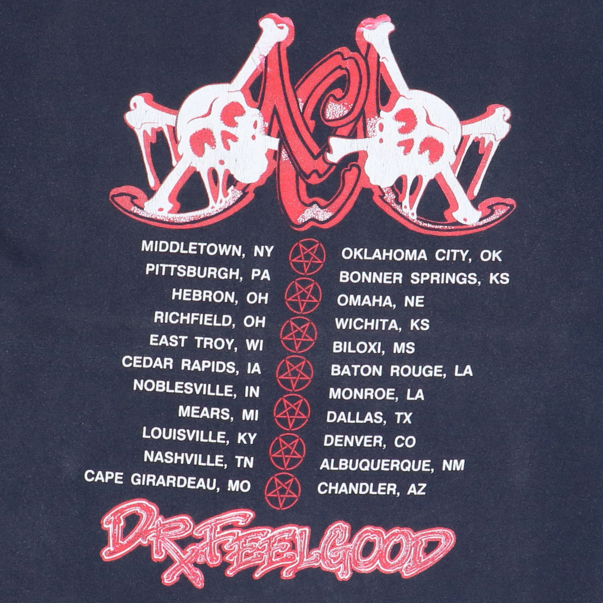 1989 Motley Crue Dr Feelgood Tour Shirt