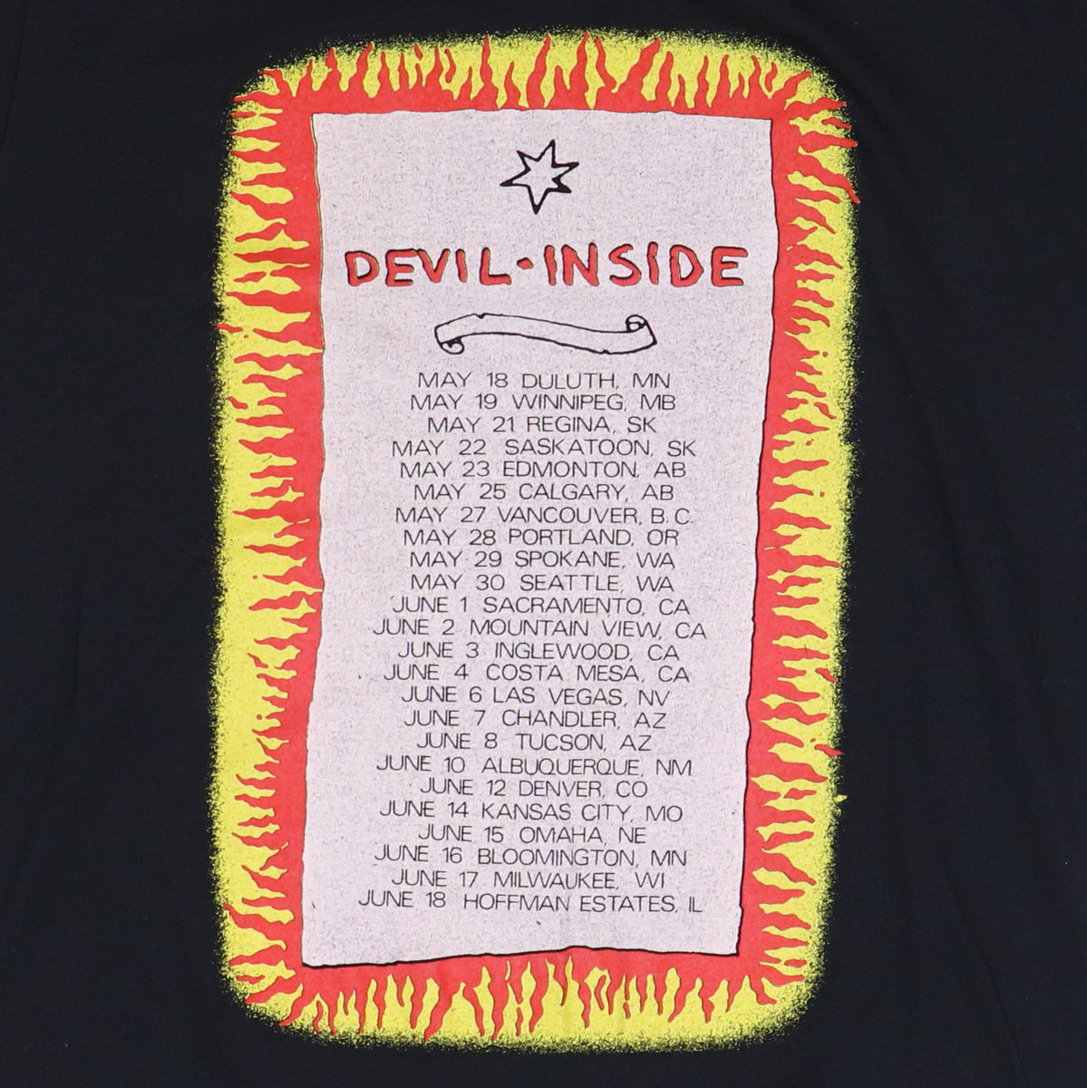 1988 INXS Diablo Devil Inside Tour Shirt