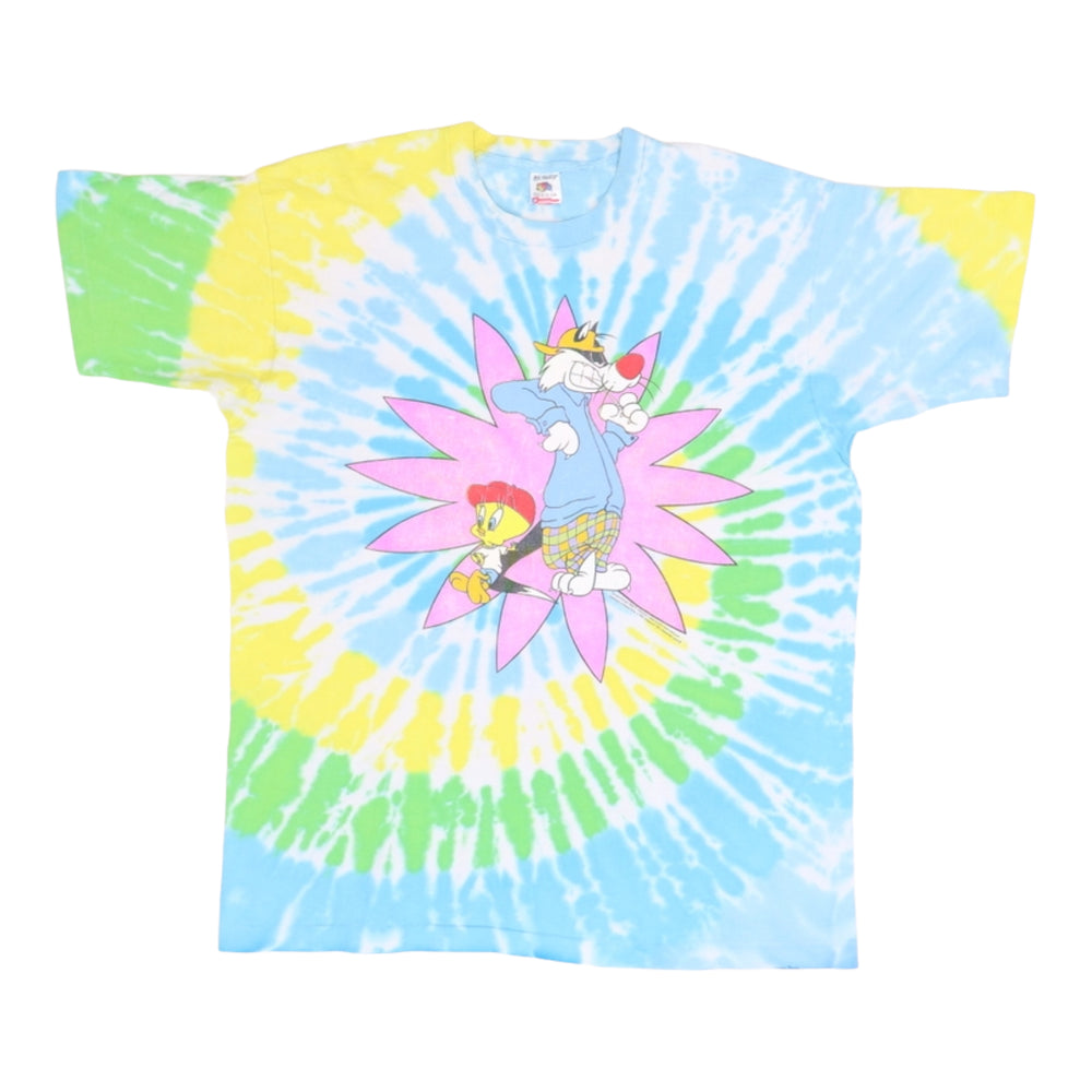 1993 Sylvester And Tweety Warner Brothers Tie Dye Shirt