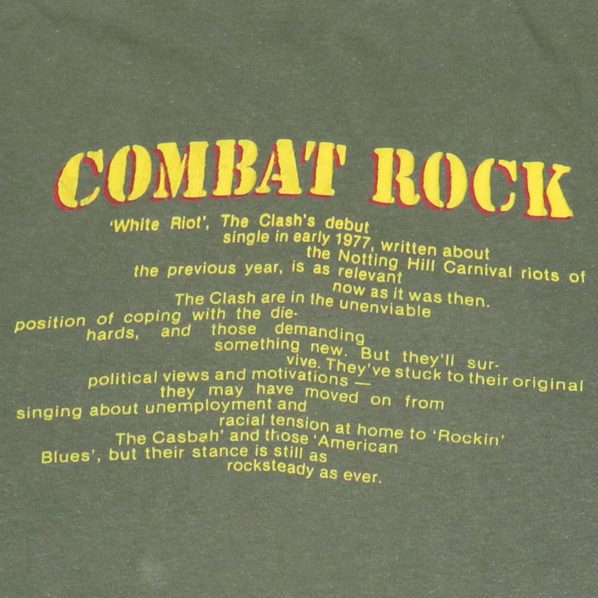 1982 The Clash Combat Rock Shirt