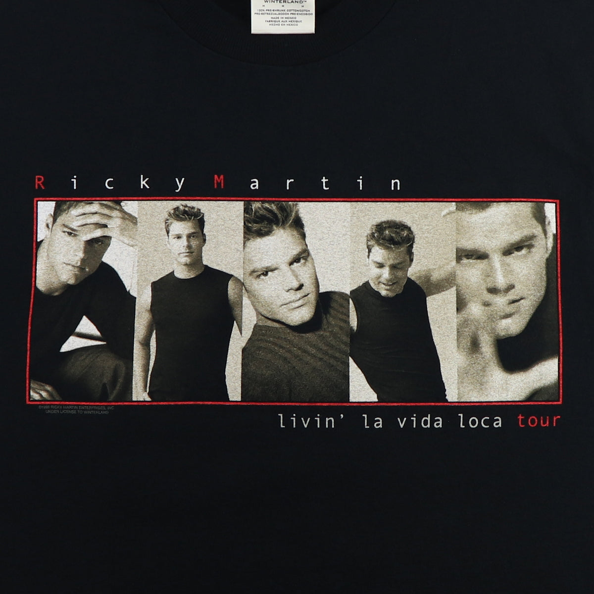 1999 Ricky Martin Livin La Vida Loca Tour Shirt
