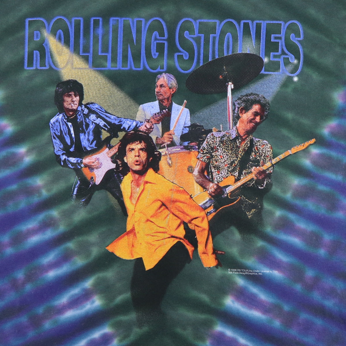 1999 Rolling Stones No Security Tie Dye Tour Shirt