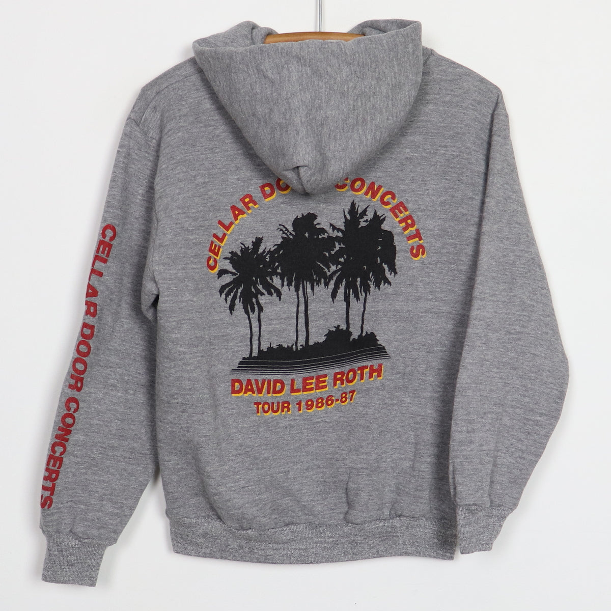 1986 David Lee Roth Cellar Door Concert Crew Tour Hooded Sweatshirt