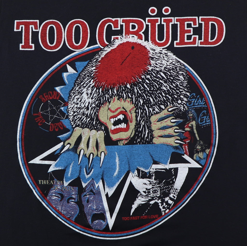 1980s Motley Crue Too Crued Allister Fiend Shirt
