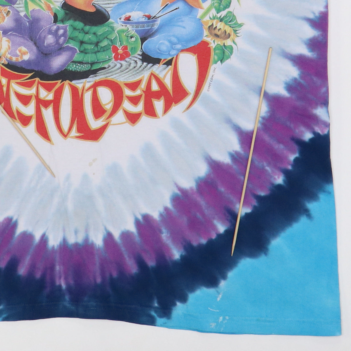 1997 Grateful Dead China Rider Liquid Blue Tie Dye Shirt