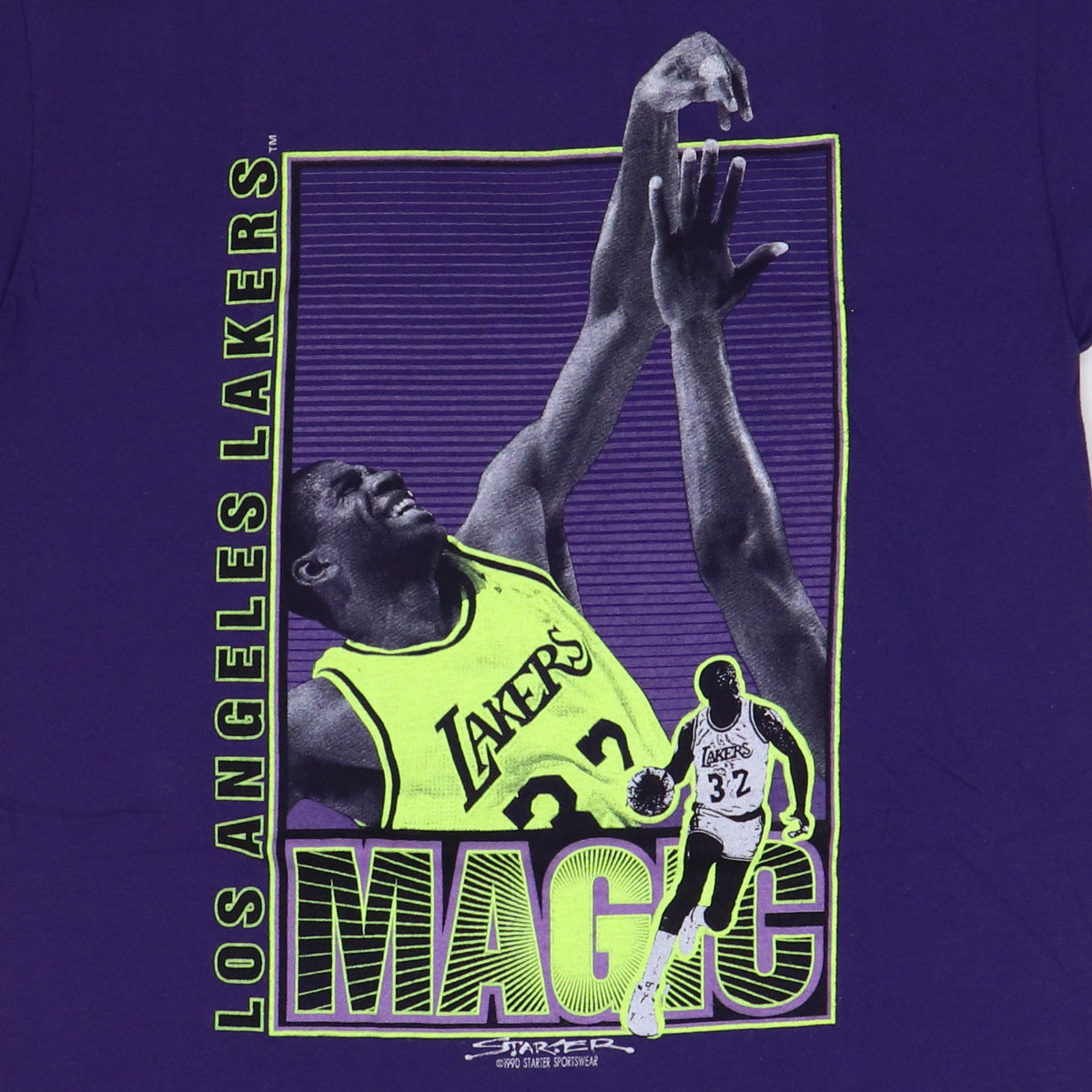 1990 Magic Johnson Los Angeles Lakers NBA Starter Shirt
