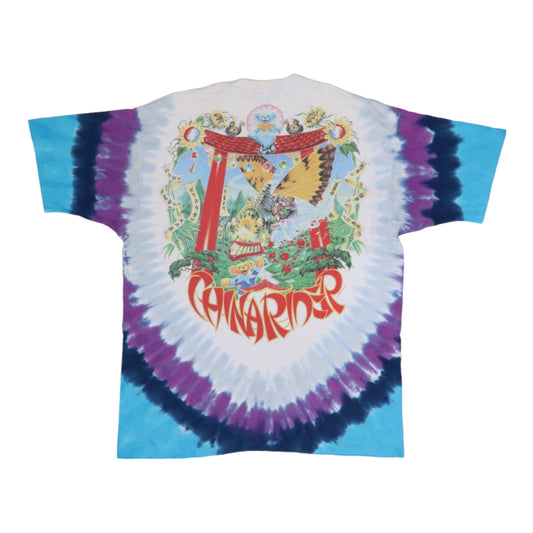 1997 Grateful Dead China Rider Liquid Blue Tie Dye Shirt