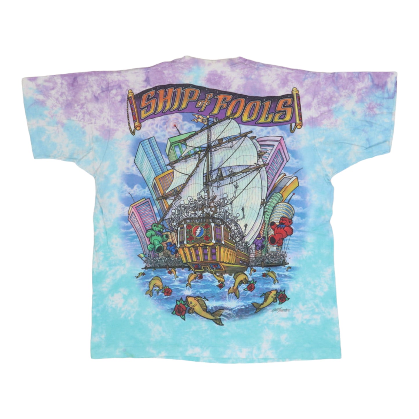 1993 Grateful Dead Ship Of Fools Tie Dye Shirt