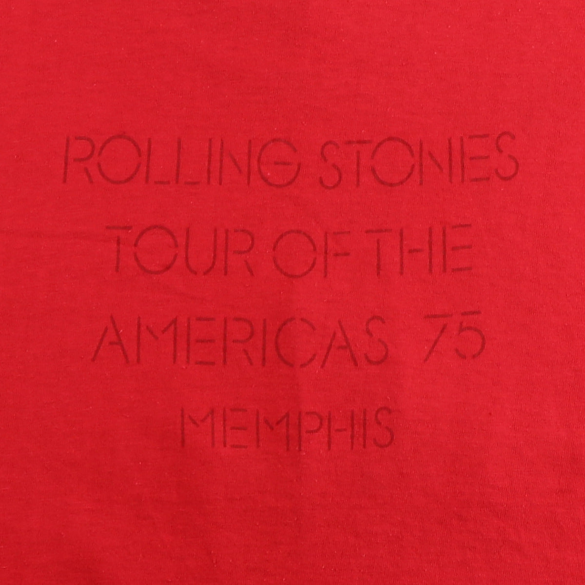 1975 Rolling Stones Tour Of The Americas Memphis Shirt