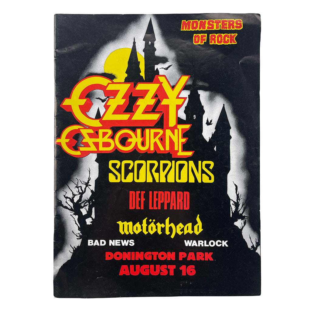 monsters of rock tour 1986 Ozzy Osbourne Monsters Of Rock Tour Program