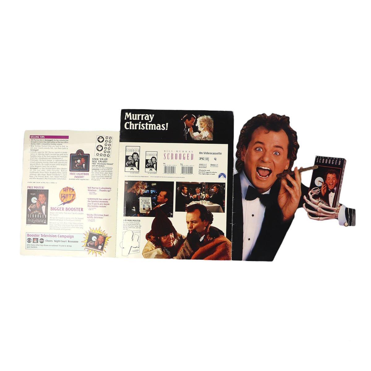 1989 Scrooged Bill Murray Movie Display Promo