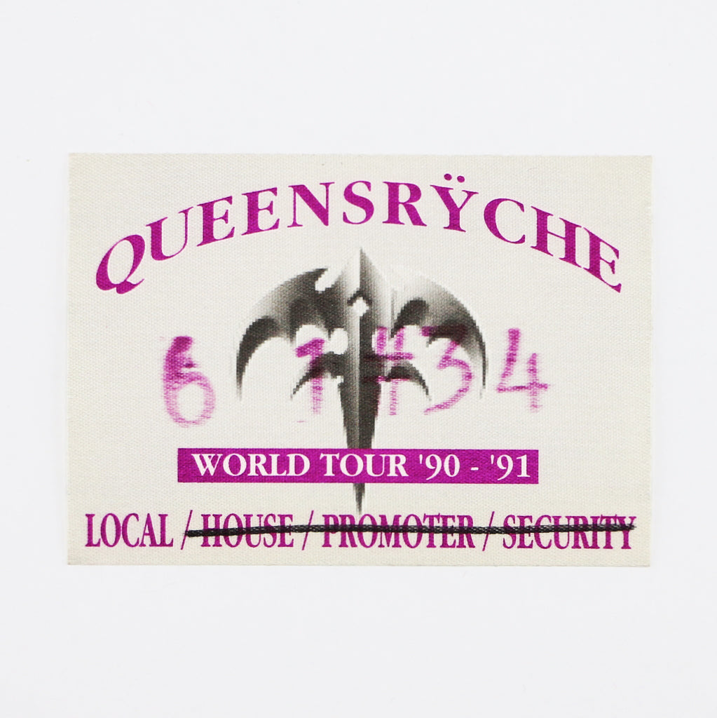1990 Queensryche World Tour Local Crew Pass