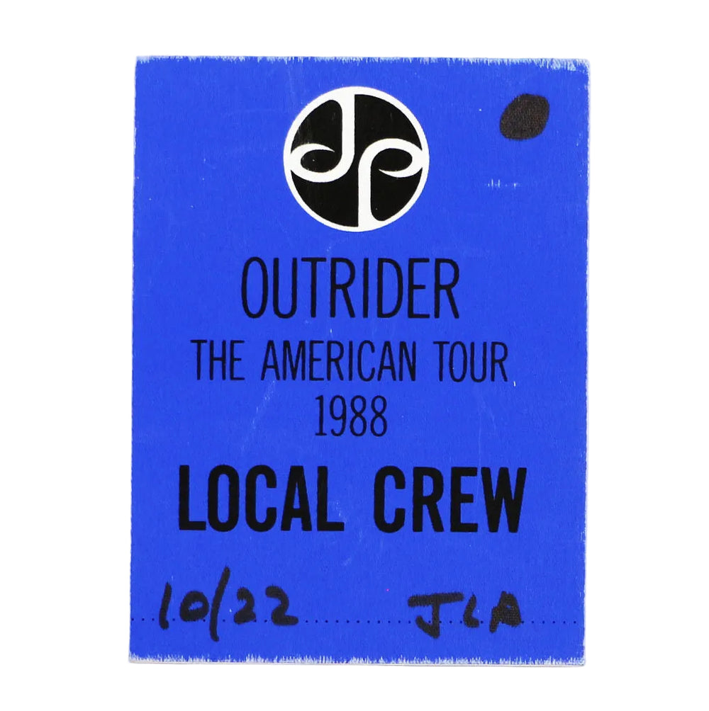 1988 Jimmy Page Outrider American Tour Local Crew Pass
