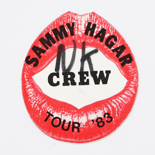 1983 Sammy Hagar Tour Crew Pass