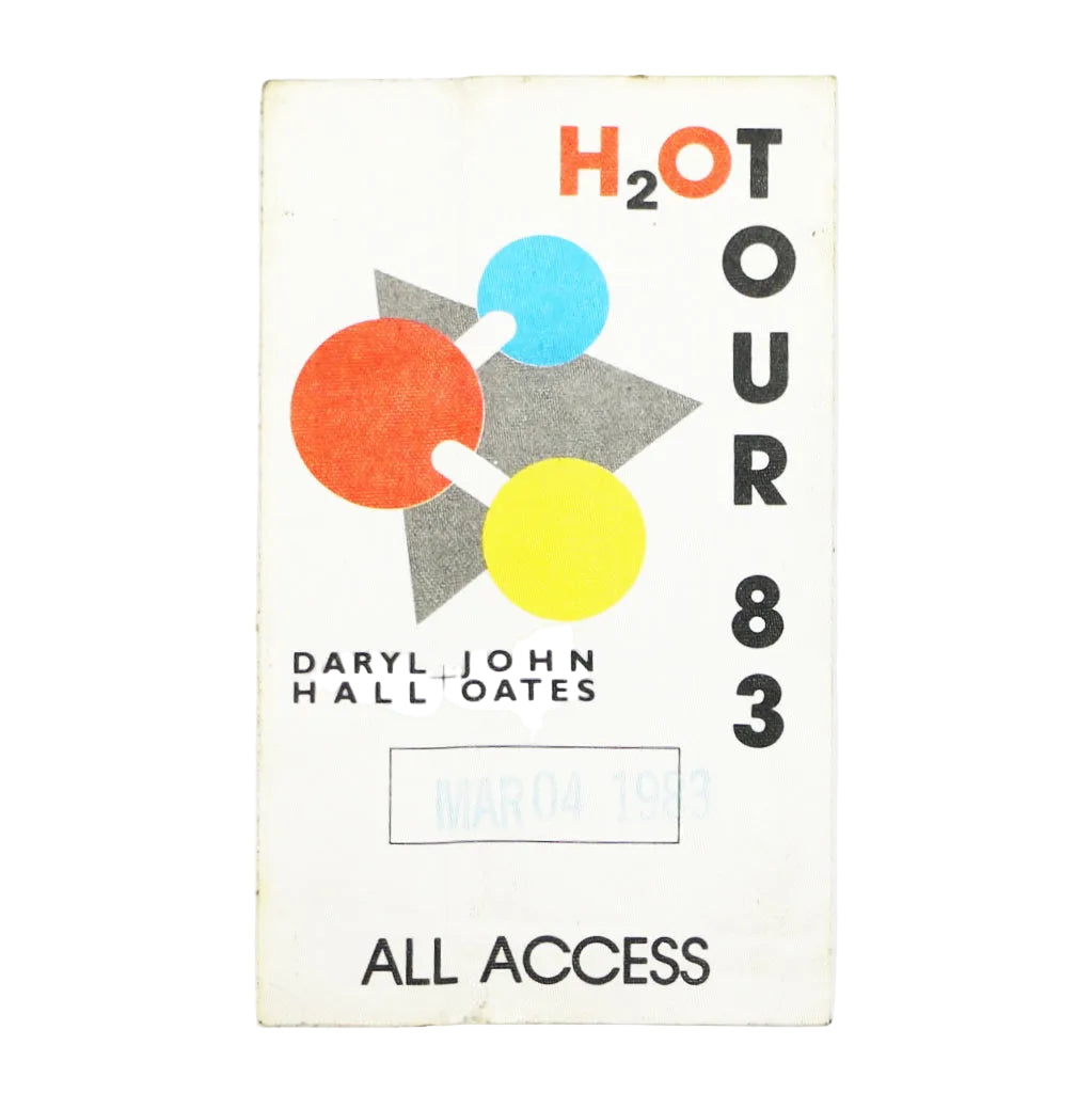 1983 Hall and Oates H2O Tour All Access Pass