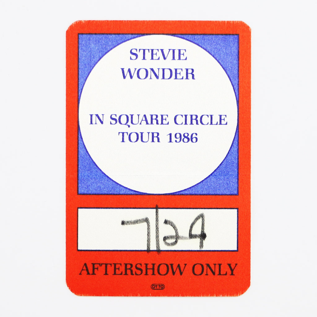 1986 Stevie Wonder In Square Circle Tour Aftershow Only Pass