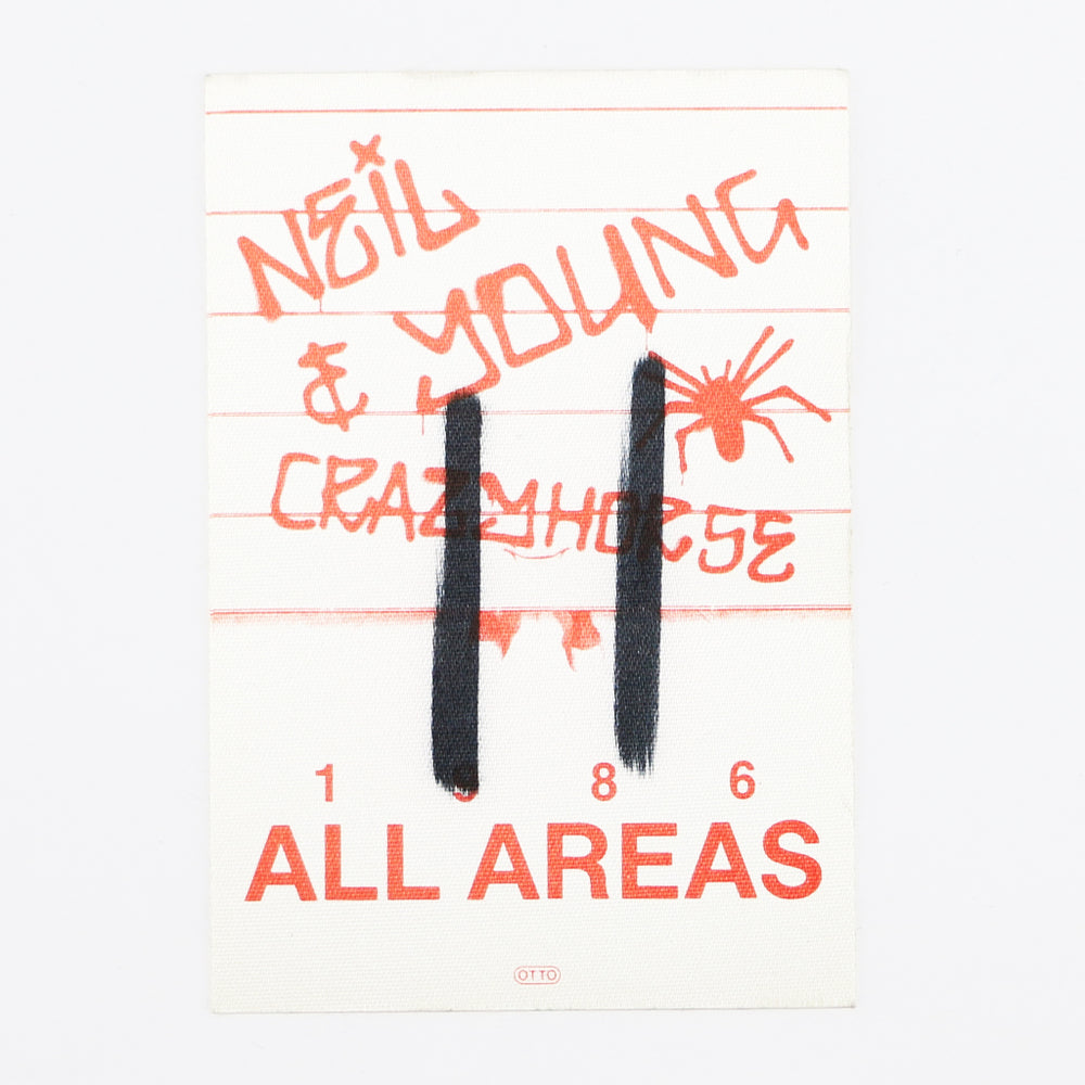 1986 Neil Young and Crazyhorse Tour All Areas Pass