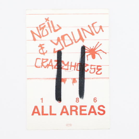 1986 Neil Young and Crazyhorse Tour All Areas Pass