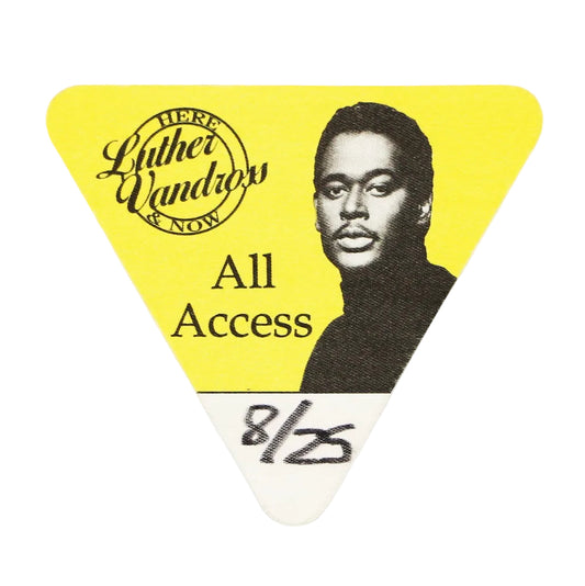 1990 Luther Vandross Here And Now Tour All Access Pass