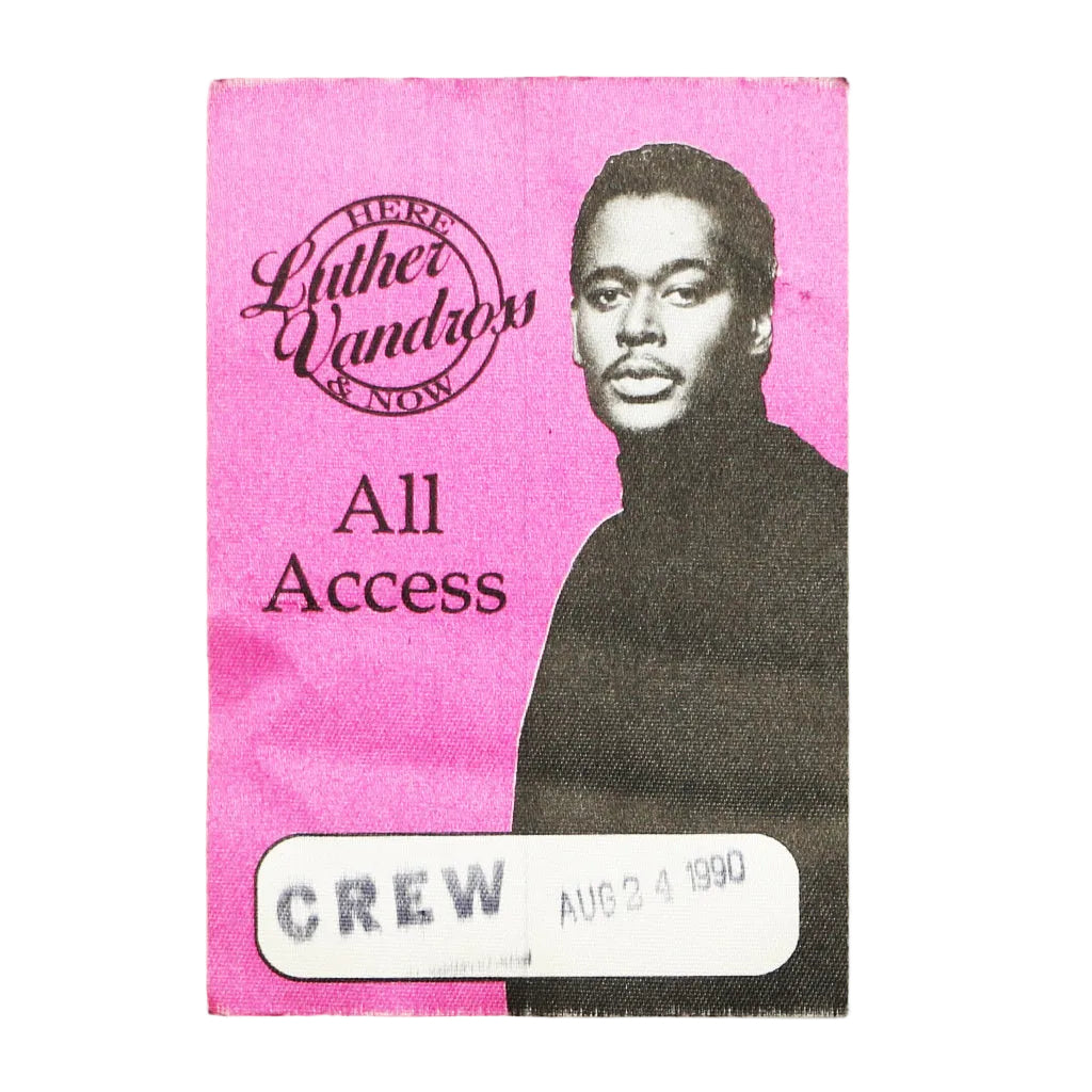 1990 Luther Vandross Here And Now Tour All Access Crew Pass