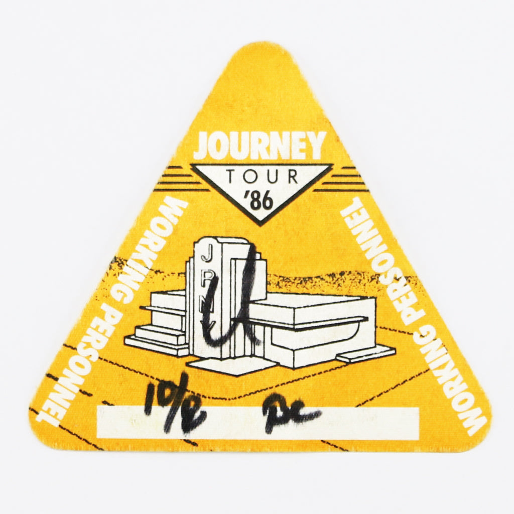 1986 Journey Tour Working Personnel Pass
