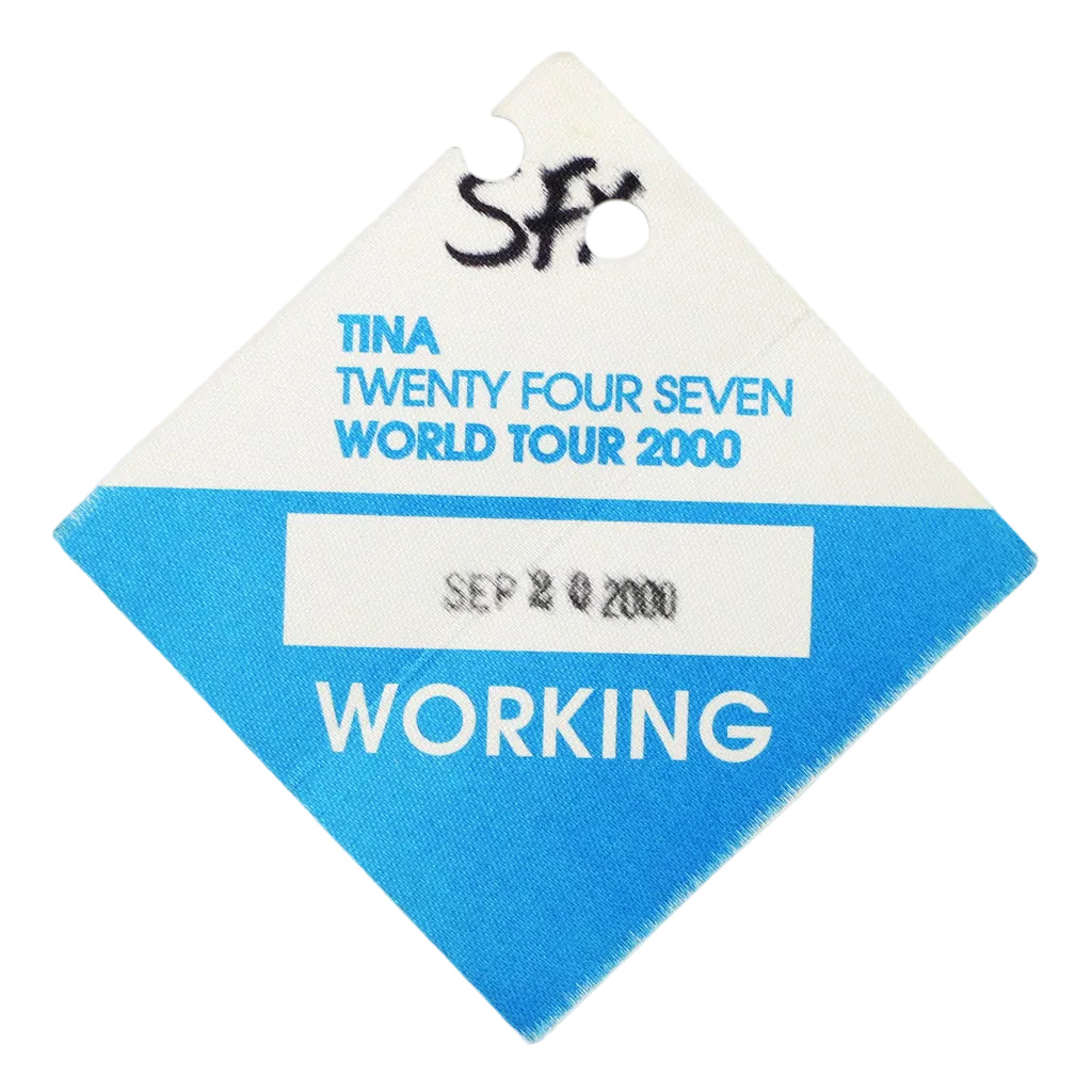 2000 Tina Turner Twenty Four Seven World Tour Working Pass